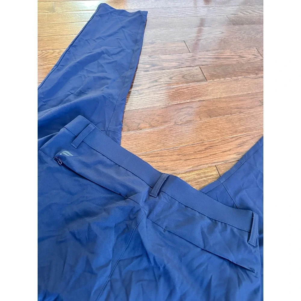Men's Navy Blue Fabletics Slim Fit Tapered The Don Trouser Pants